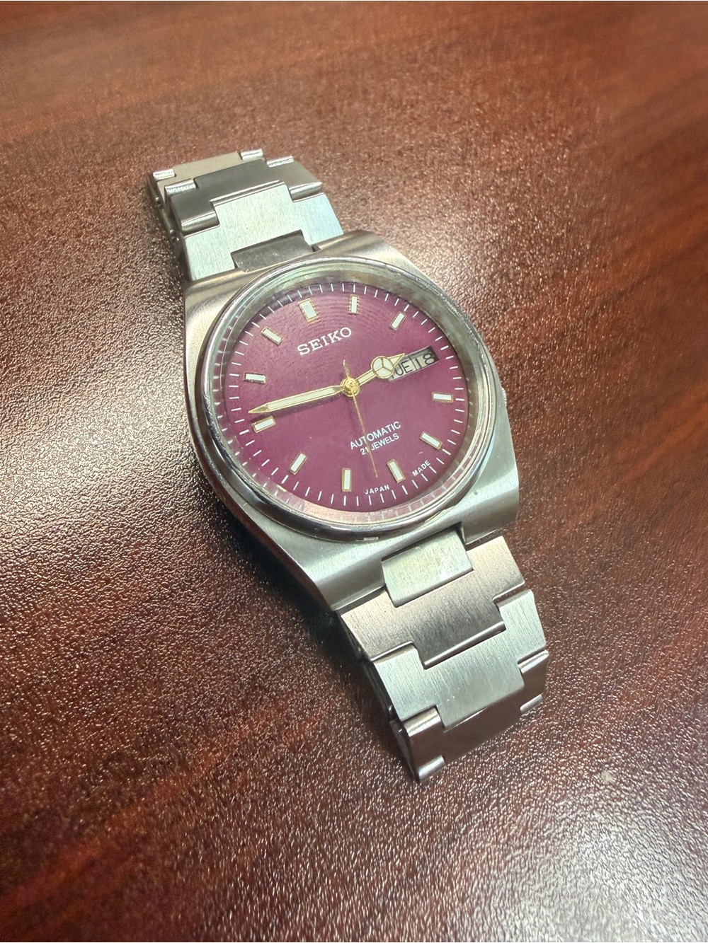 Seiko Purple Dial Automatic Watch - 37mm - Picture 2 of 4
